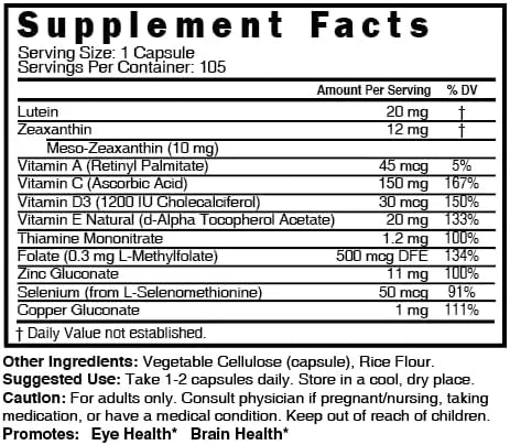 NATURE´S FUSIONS - Nature's Fusions Nutri Lutein 20Mg. Eye Vitamins Complex 60 Capsulas - The Red Vitamin MX - Suplementos Alimenticios - {{ shop.shopifyCountryName }}