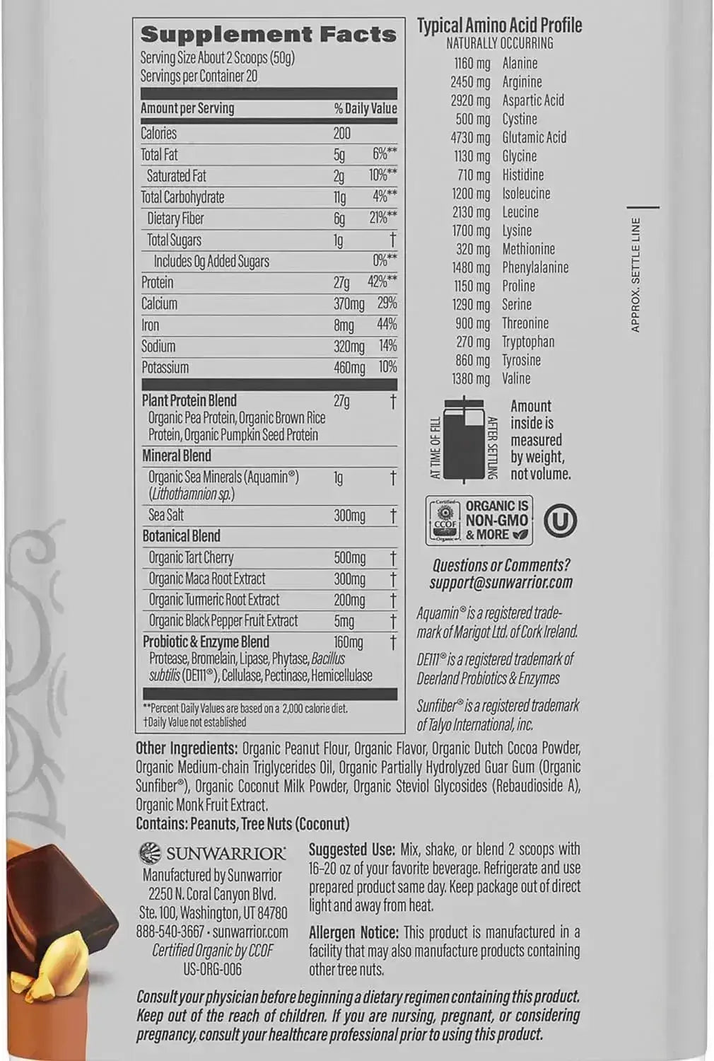 SUNWARRIOR - Sunwarrior Vegan Protein Powder Peanut Butter Chocolate 20 Servicios 1 Kg. - The Red Vitamin MX - Suplementos Alimenticios - {{ shop.shopifyCountryName }}