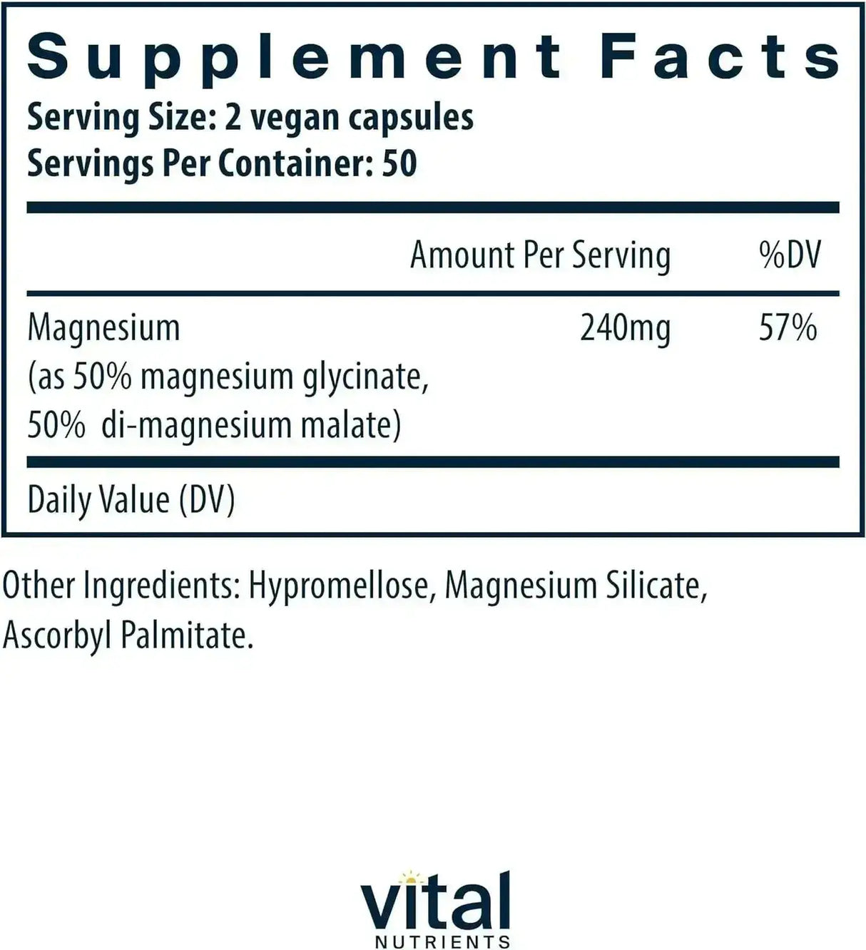 VITAL NUTRIENTS - Vital Nutrients Magnesium Glycinate + Malate 100 Capsulas - The Red Vitamin MX - Suplementos Alimenticios - {{ shop.shopifyCountryName }}