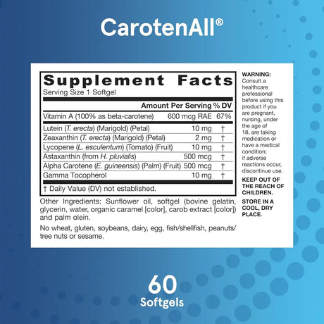 JARROW FORMULAS - Jarrow Formulas CarotenAll Vision and Cardiovascular Health 60 Capsulas Blandas - The Red Vitamin MX - Suplementos Alimenticios - {{ shop.shopifyCountryName }}