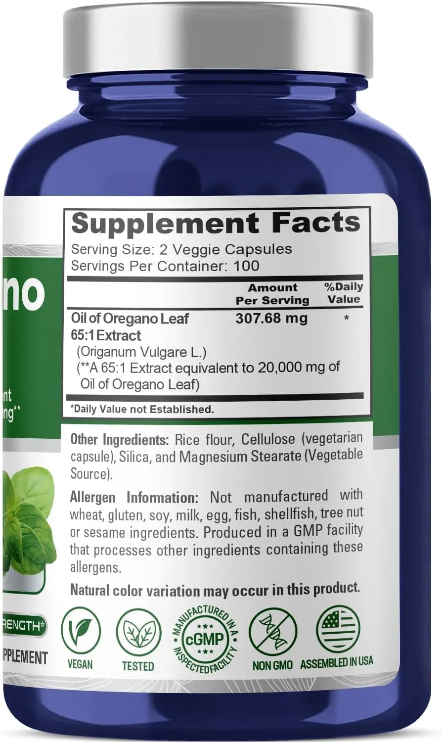 NUSAPURE - NusaPure Oregano Oil Extract 20000Mg. 200 Capsulas - The Red Vitamin MX - Suplementos Alimenticios - {{ shop.shopifyCountryName }}