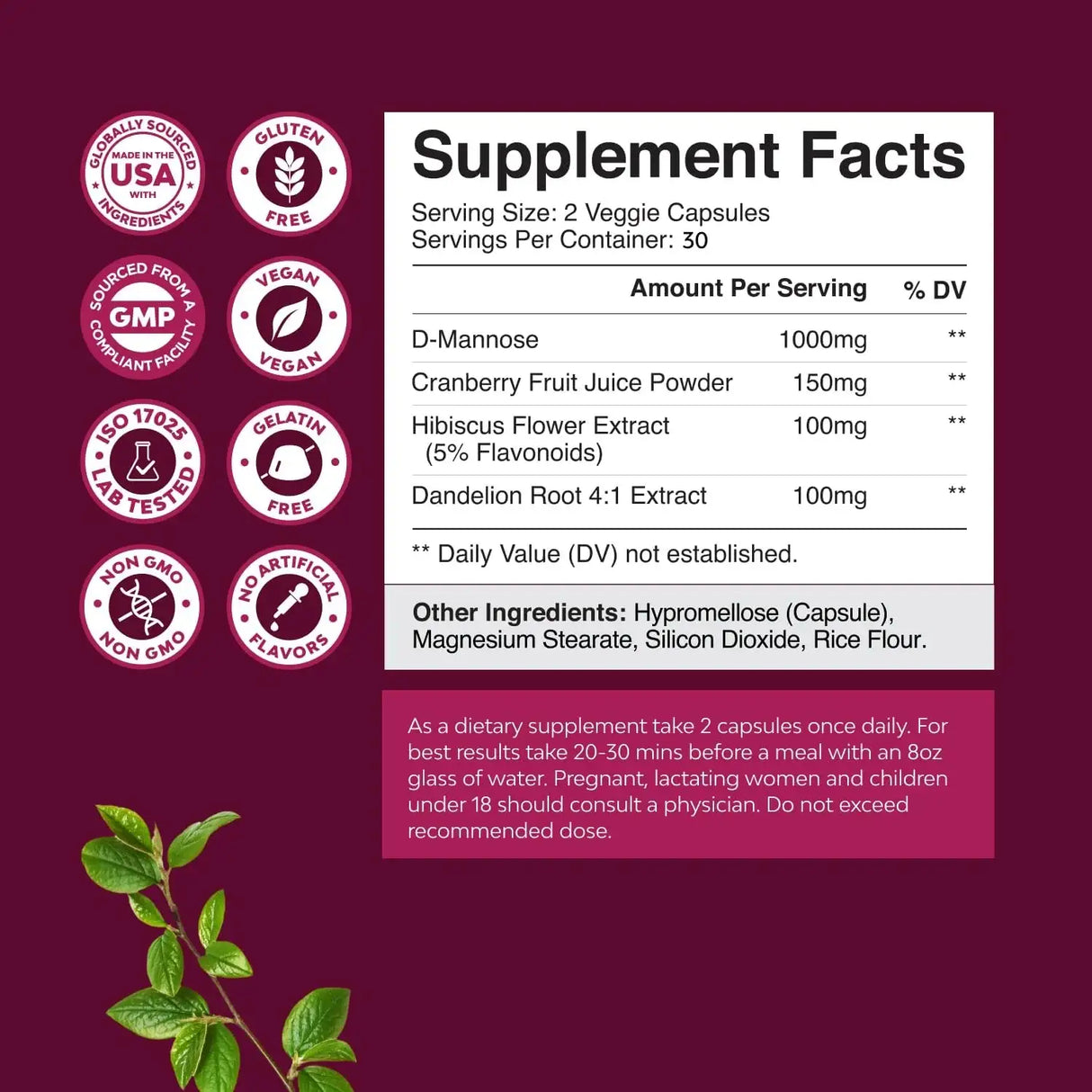 NATURES CRAFT - Natures Craft Urinary Tract Support 60 Capsulas - The Red Vitamin MX - Suplementos Alimenticios - {{ shop.shopifyCountryName }}