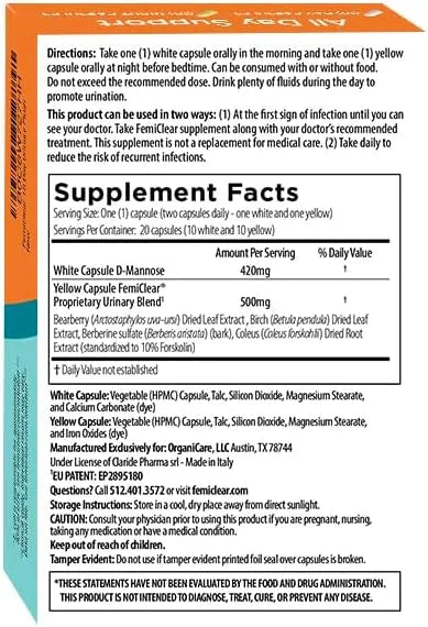 FEMICLEAR - FemiClear Daily Urinary Tract Flush 20 Capsulas - The Red Vitamin MX - Suplementos Alimenticios - {{ shop.shopifyCountryName }}