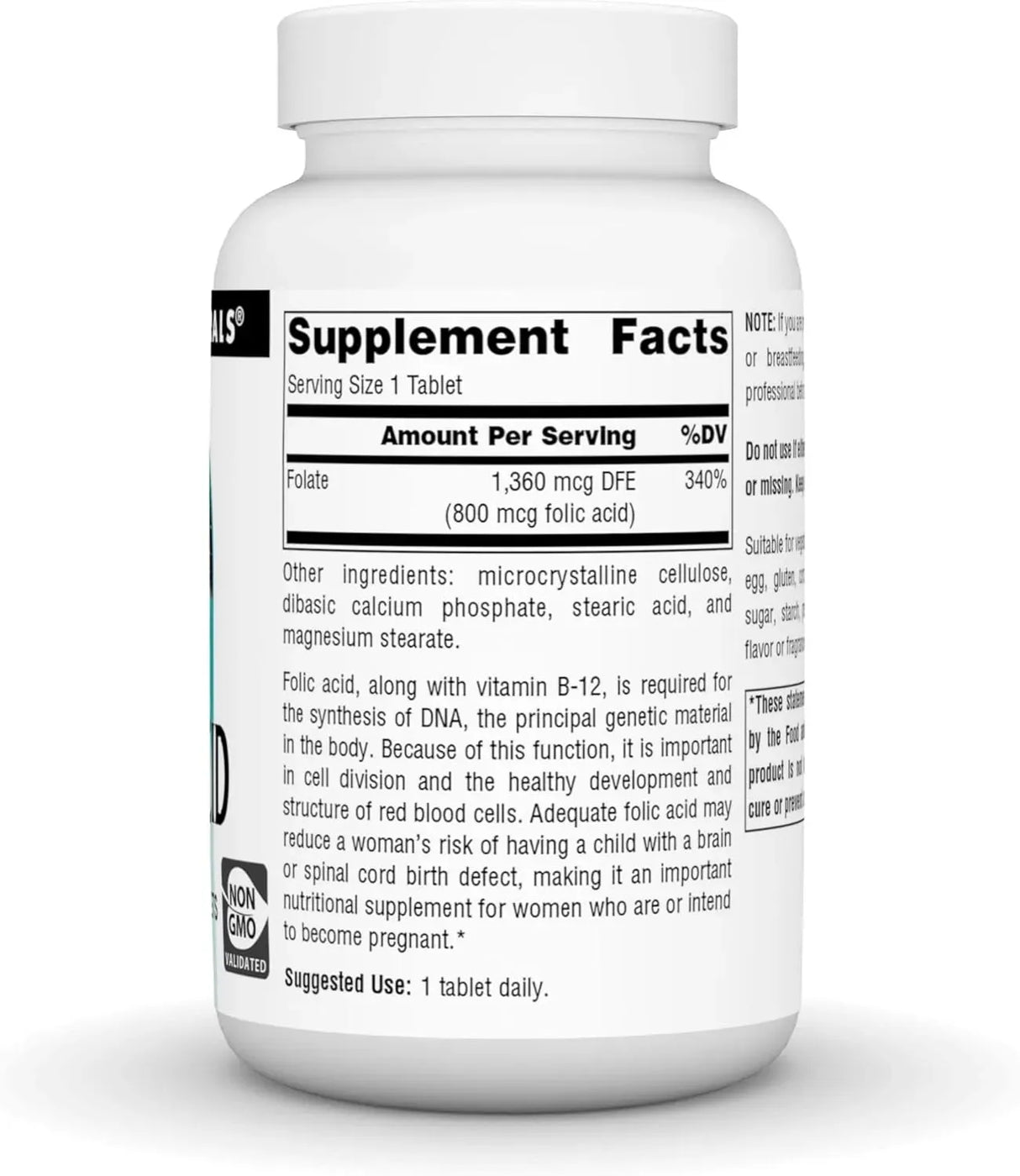 SOURCE NATURALS - Source Naturals Folic Acid 800mcg 500 Tabletas - The Red Vitamin MX - Suplementos Alimenticios - {{ shop.shopifyCountryName }}