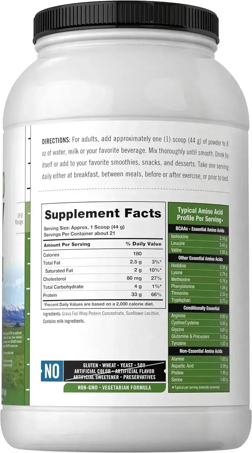 CARLYLE - Carlyle Grass Fed Whey Protein Powder 907Gr. - The Red Vitamin MX - Suplementos Alimenticios - {{ shop.shopifyCountryName }}