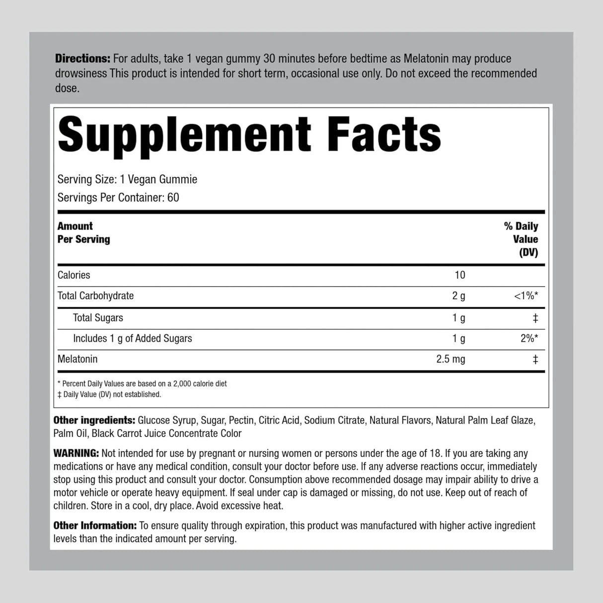 PIPING ROCK - Piping Rock Melatonin Gummies 2.5Mg. 60 Gomitas - The Red Vitamin MX - Suplementos Alimenticios - {{ shop.shopifyCountryName }}