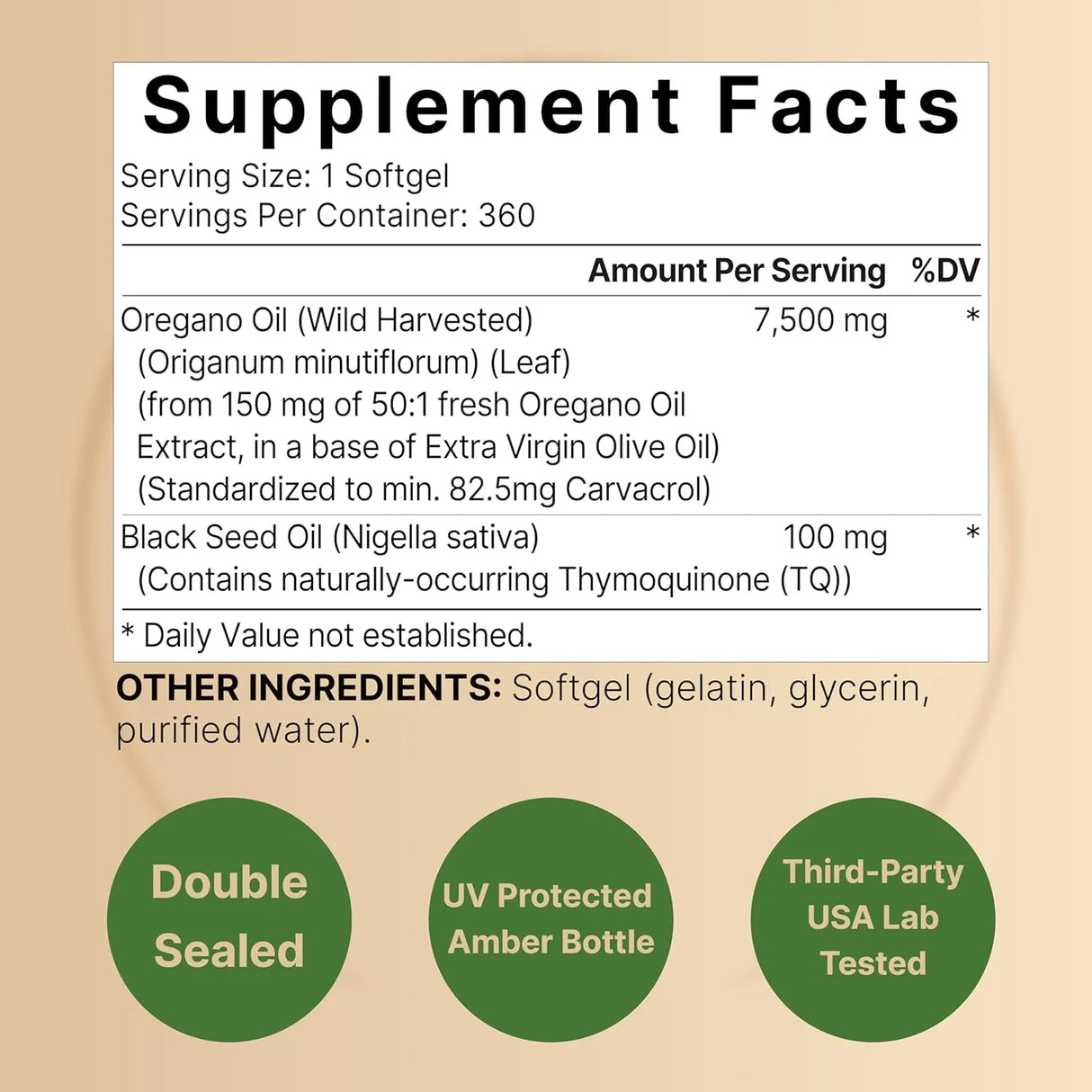 NATUREBELL - NatureBell Oregano Oil 7,500Mg. 360 Capsulas Blandas - The Red Vitamin MX - Suplementos Alimenticios - {{ shop.shopifyCountryName }}