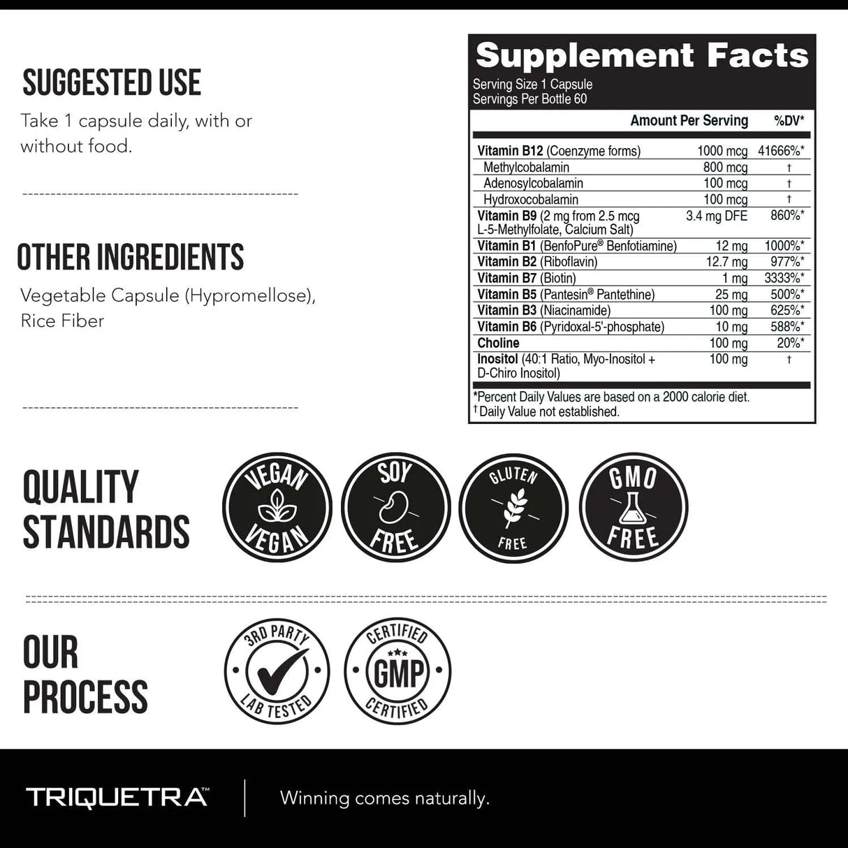 TRIQUETRA - Triquetra Health BioActive Vitamin B Complex 60 Capsulas - The Red Vitamin MX - Suplementos Alimenticios - {{ shop.shopifyCountryName }}