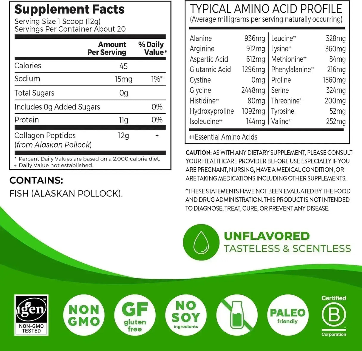 ORGAIN - Orgain Wild-Caught Marine Collagen Peptides Powder 8.5 Oz. - The Red Vitamin MX - Suplementos Alimenticios - {{ shop.shopifyCountryName }}