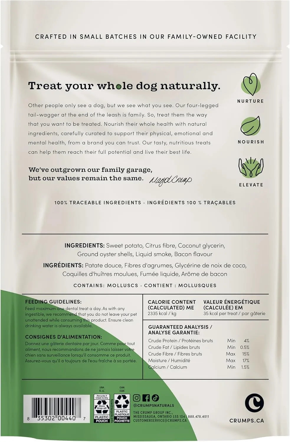 CRUMPS NATURALS - Crumps' Naturals Pbb- Bacon Dental Dog Treats Small Dog 18 Piezas - The Red Vitamin MX - Cuidado Dental Para Perros - {{ shop.shopifyCountryName }}