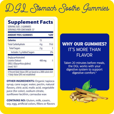 ENZYMEDICA - Enzymedica DGL Stomach Soothe 74 Gomitas - The Red Vitamin MX - Suplementos Alimenticios - {{ shop.shopifyCountryName }}