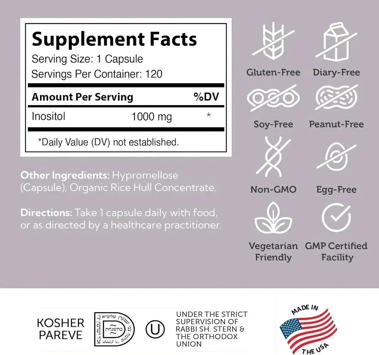 ZAHLER - Zahler Inositol 1000Mg. 120 Capsulas - The Red Vitamin MX - Suplementos Alimenticios - {{ shop.shopifyCountryName }}