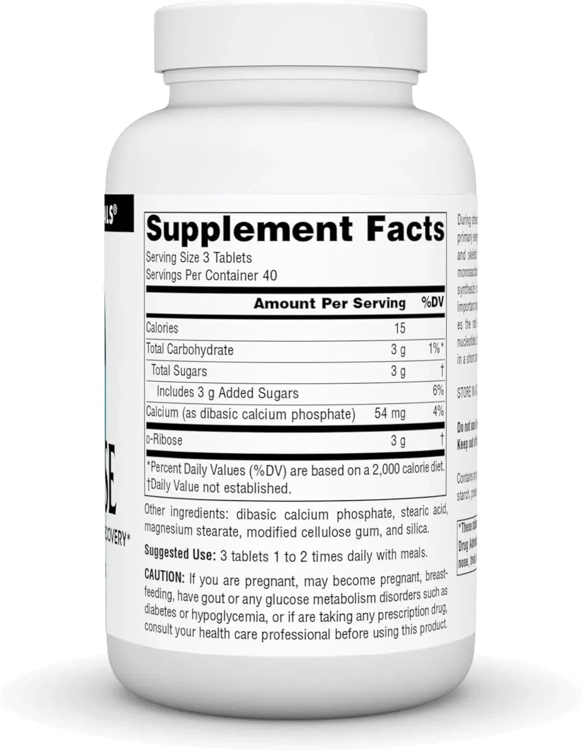 SOURCE NATURALS - Source Naturals D-Ribose 1000Mg. 120 Tabletas - The Red Vitamin MX - Suplementos Alimenticios - {{ shop.shopifyCountryName }}