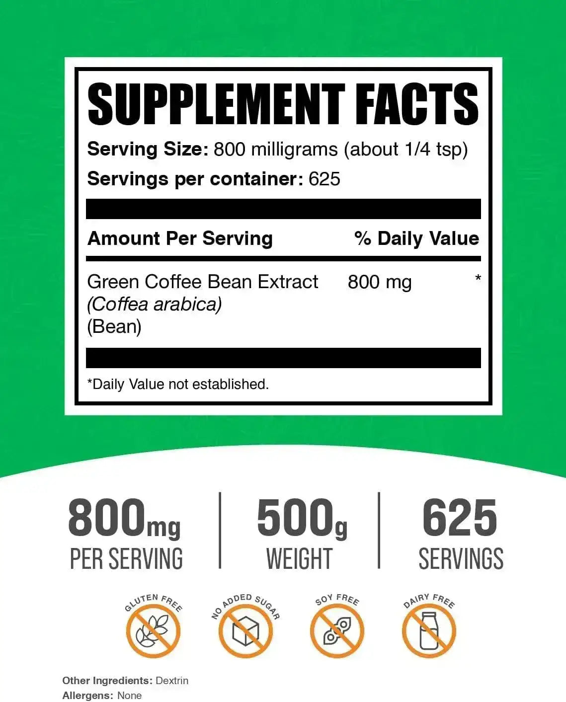 BULK SUPPLEMENTS - Bulk Supplements Green Coffee Bean Extract Powder 500Gr. - The Red Vitamin MX - Suplementos Alimenticios - {{ shop.shopifyCountryName }}