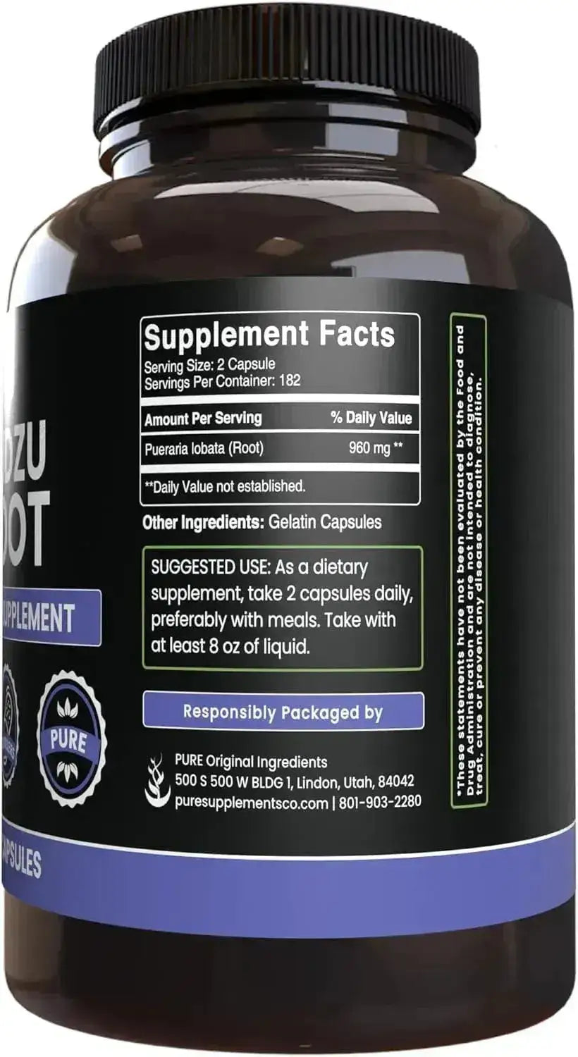 PURE ORIGINAL INGREDIENTS - Pure Original Ingredients Kudzu Root 365 Capsulas - The Red Vitamin MX - Suplementos Alimenticios - {{ shop.shopifyCountryName }}