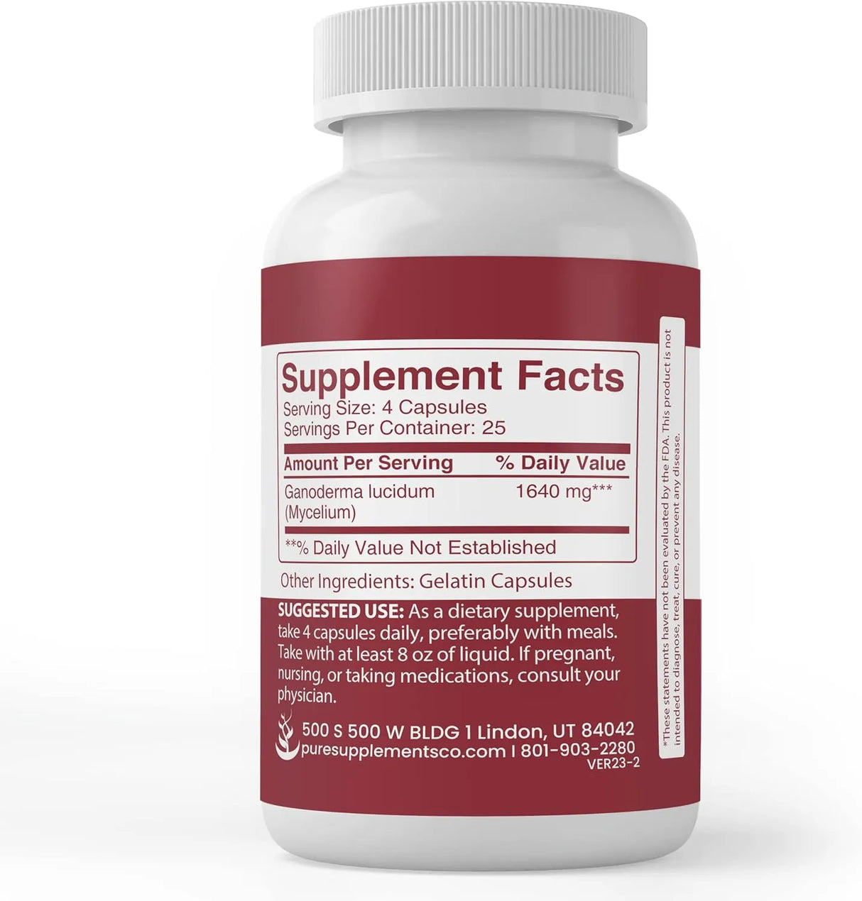 PURE ORIGINAL INGREDIENTS - Pure Original Ingredients Reishi Mushroom 100 Capsulas - The Red Vitamin MX - Suplementos Alimenticios - {{ shop.shopifyCountryName }}