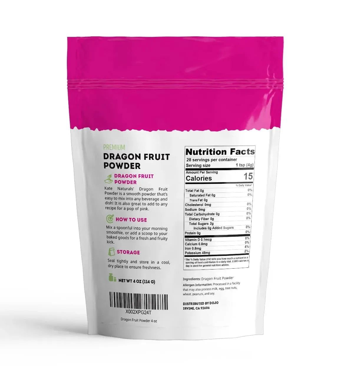 KATE NATURALS - Kate Naturals Dragon Fruit Powder 114Gr. - The Red Vitamin MX - Suplementos Alimenticios - {{ shop.shopifyCountryName }}