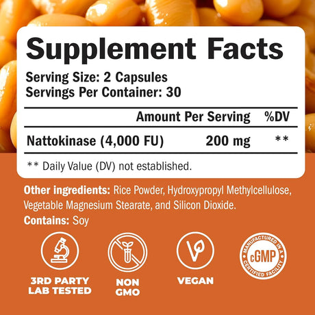 VIMERSON HEALTH - Vimerson Health Nattokinase 4000 FU 60 Capsulas - The Red Vitamin MX - Suplementos Alimenticios - {{ shop.shopifyCountryName }}