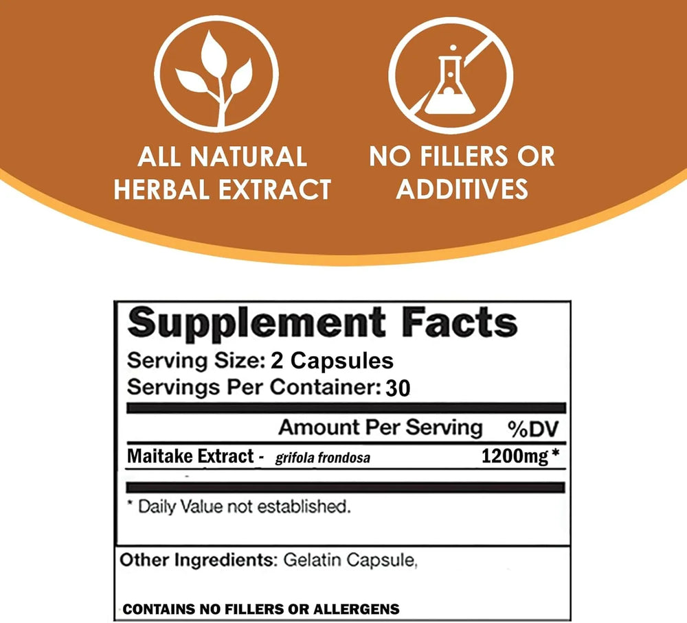 VH NUTRITION - VH Nutrition MAITAKE 1200Mg. 60 Capsulas - The Red Vitamin MX - Suplementos Alimenticios - {{ shop.shopifyCountryName }}