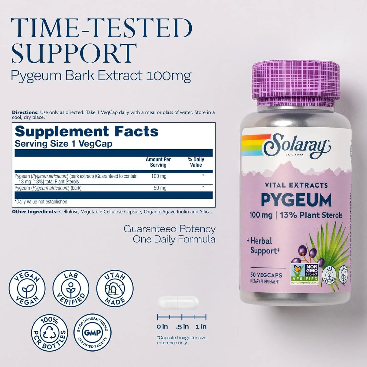 SOLARAY - SOLARAY Pygeum Bark Extract 100Mg. 30 Capsulas - The Red Vitamin MX - Suplementos Alimenticios - {{ shop.shopifyCountryName }}