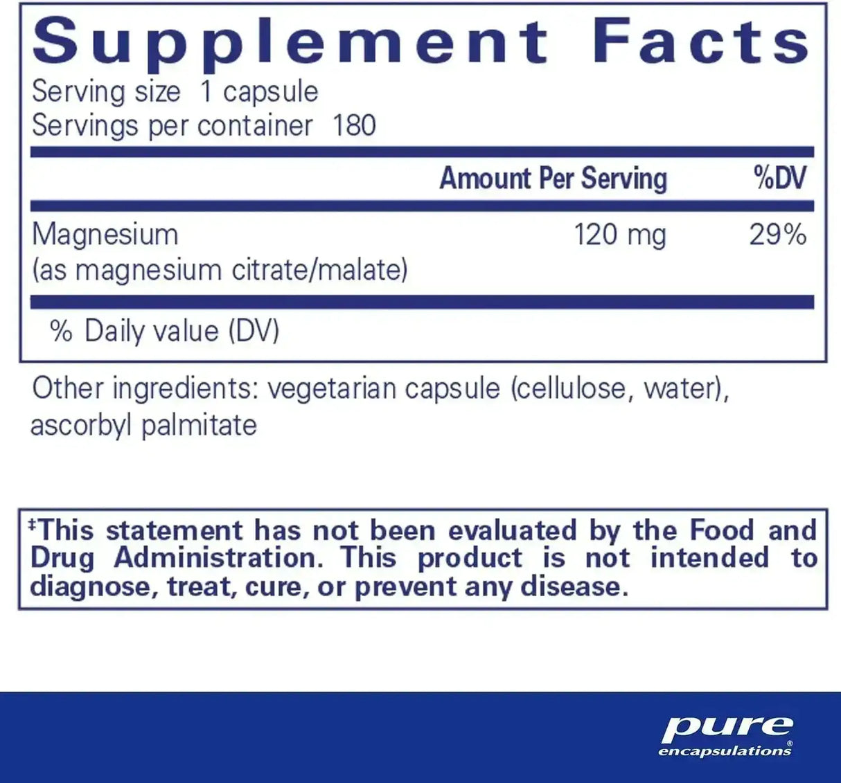 PURE ENCAPSULATIONS - Pure Encapsulations Magnesium Citrate Malate 180 Capsulas - The Red Vitamin MX - Suplementos Alimenticios - {{ shop.shopifyCountryName }}