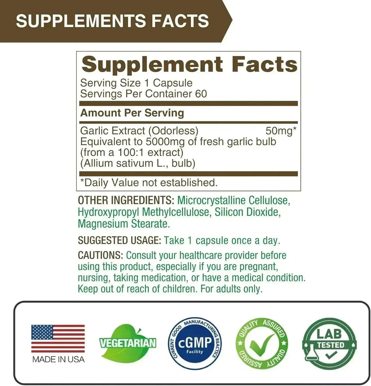 LOVITA - Lovita Odorless Garlic Extract 5000Mg. 120 Capsulas - The Red Vitamin MX - Suplementos Alimenticios - {{ shop.shopifyCountryName }}