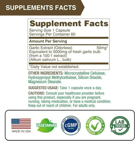 LOVITA - Lovita Odorless Garlic Extract 5000Mg. 120 Capsulas - The Red Vitamin MX - Suplementos Alimenticios - {{ shop.shopifyCountryName }}