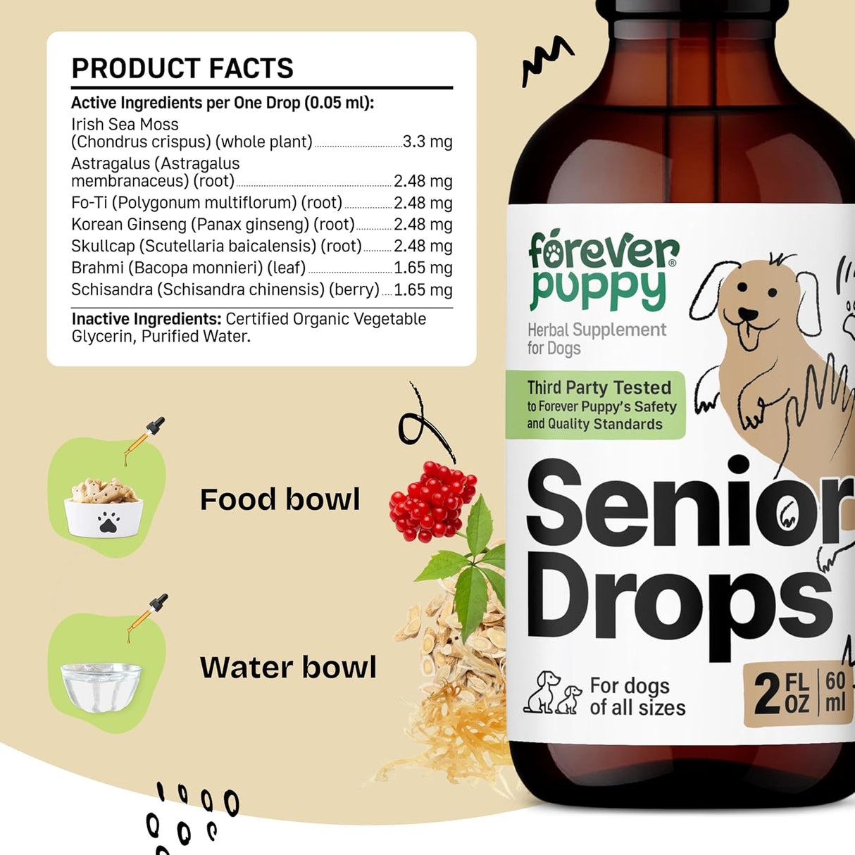 Forever Puppy Senior Dogs Drops 2 Fl.Oz.