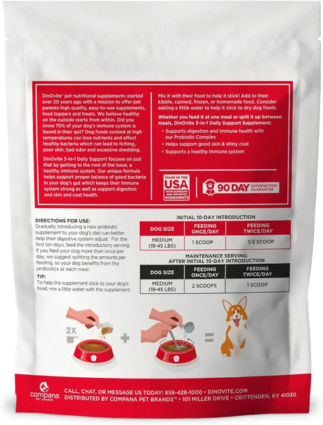 DINOVITE - Dinovite Dog Probiotics Medium Dogs 18-45 lbs 90 Servicios 1.6Kg. - The Red Vitamin MX - Probióticos Para Perros - {{ shop.shopifyCountryName }}