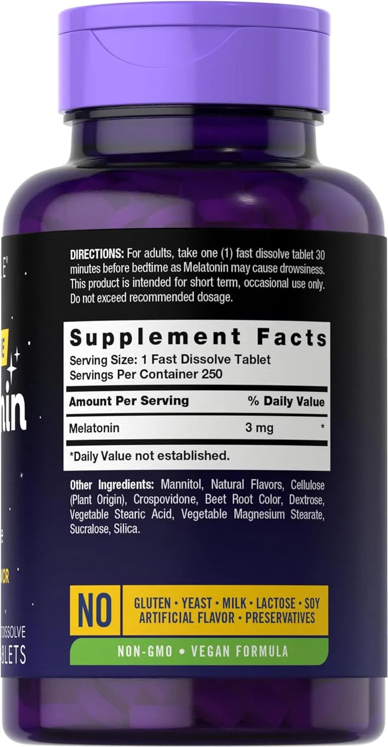 CARLYLE - Carlyle Melatonin 3 Mg. Fast Dissolve Tablets 250 Tabletas - The Red Vitamin MX - Suplementos Alimenticios - {{ shop.shopifyCountryName }}