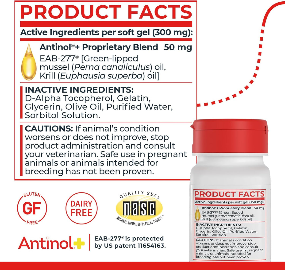 Antinol Plus Mobility Hip and Joint Supplement for Cats 30 Capsulas Blandas