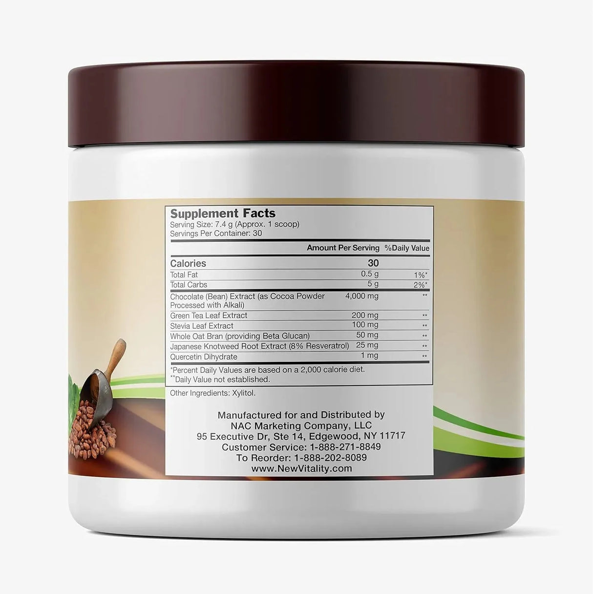 NEW VITALITY - New Vitality Coco Complete Real Cocoa Powder & Green Tea Extract 222Gr. - The Red Vitamin MX - Suplementos Alimenticios - {{ shop.shopifyCountryName }}