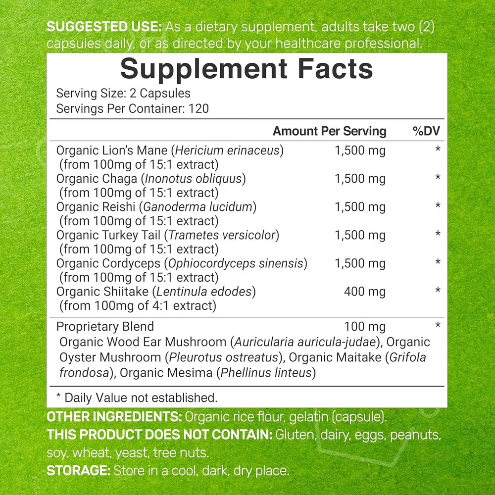 DEAL SUPPLEMENT - DEAL SUPPLEMENT Organic 10-in-1 Mushroom Defense Formula 240 Capsulas - The Red Vitamin MX - Suplementos Alimenticios - {{ shop.shopifyCountryName }}