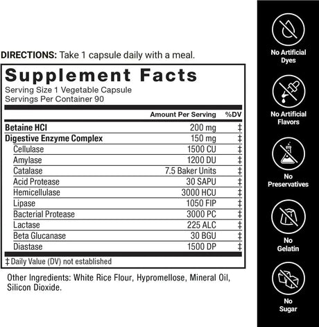 FORCE FACTOR - FORCE FACTOR Digestive Enzymes Complex 90 Capsulas - The Red Vitamin MX - Suplementos Alimenticios - {{ shop.shopifyCountryName }}