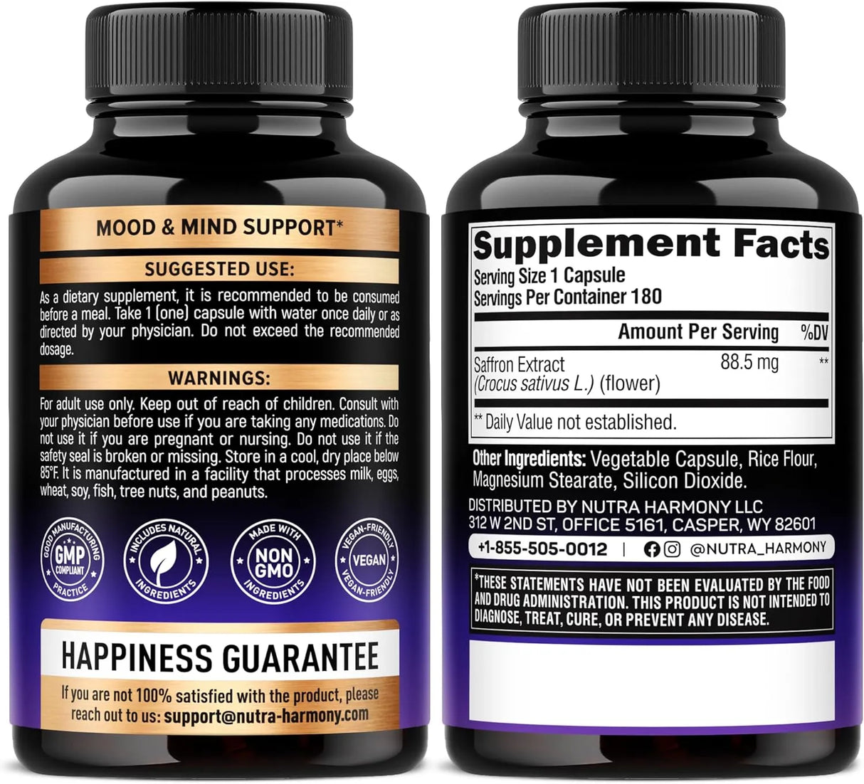 NUTRA HARMONY - NUTRA HARMONY Natural Saffron 88.5Mg. 180 Capsulas - The Red Vitamin MX - Suplementos Alimenticios - {{ shop.shopifyCountryName }}