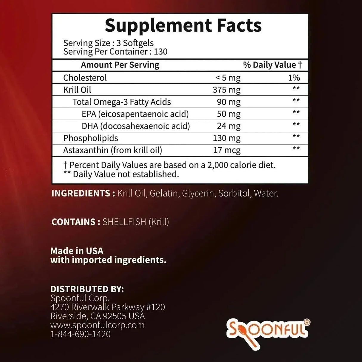 SPOONFUL - Spoonful Mini Krill Oil 375Mg. 390 Capsulas Blandas - The Red Vitamin MX - Suplementos Alimenticios - {{ shop.shopifyCountryName }}