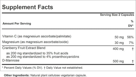 ANDREW LESSMAN - ANDREW LESSMAN Cranberry with D-Mannose Supports Bladder Kidney and Urinary Tract 60 Capsulas - The Red Vitamin MX - Suplementos Alimenticios - {{ shop.shopifyCountryName }}