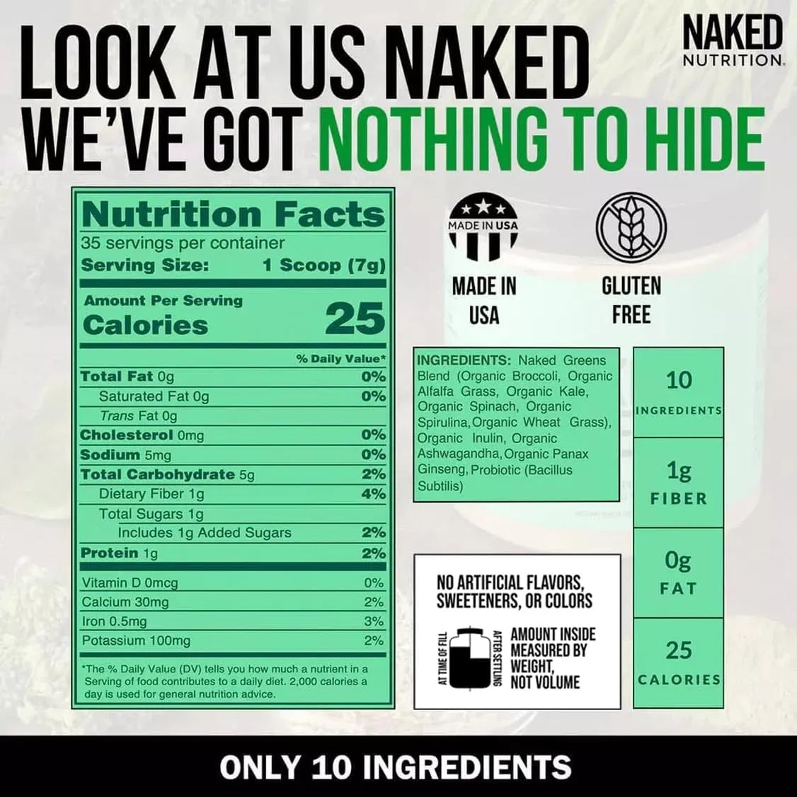 NAKED NUTRITION - Naked Super Greens Powder 245Gr. - The Red Vitamin MX - Suplementos Alimenticios - {{ shop.shopifyCountryName }}