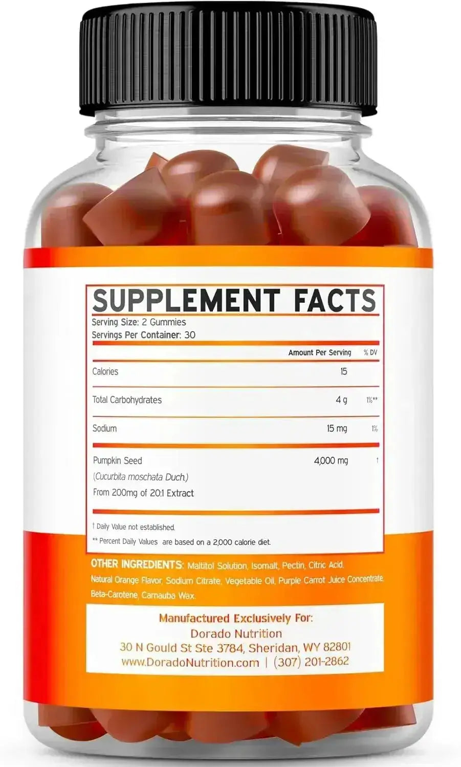 DORADO NUTRITION - Dorado Nutrition Pumpkin Seed Oil Gummies 4000Mg. 60 Gomitas - The Red Vitamin MX - Suplementos Alimenticios - {{ shop.shopifyCountryName }}