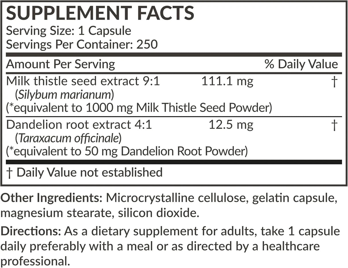 FUTUREBIOTICS - Futurebiotics Milk Thistle Silymarin Marianum 1000Mg. 250 Capsulas - The Red Vitamin MX - Suplementos Alimenticios - {{ shop.shopifyCountryName }}