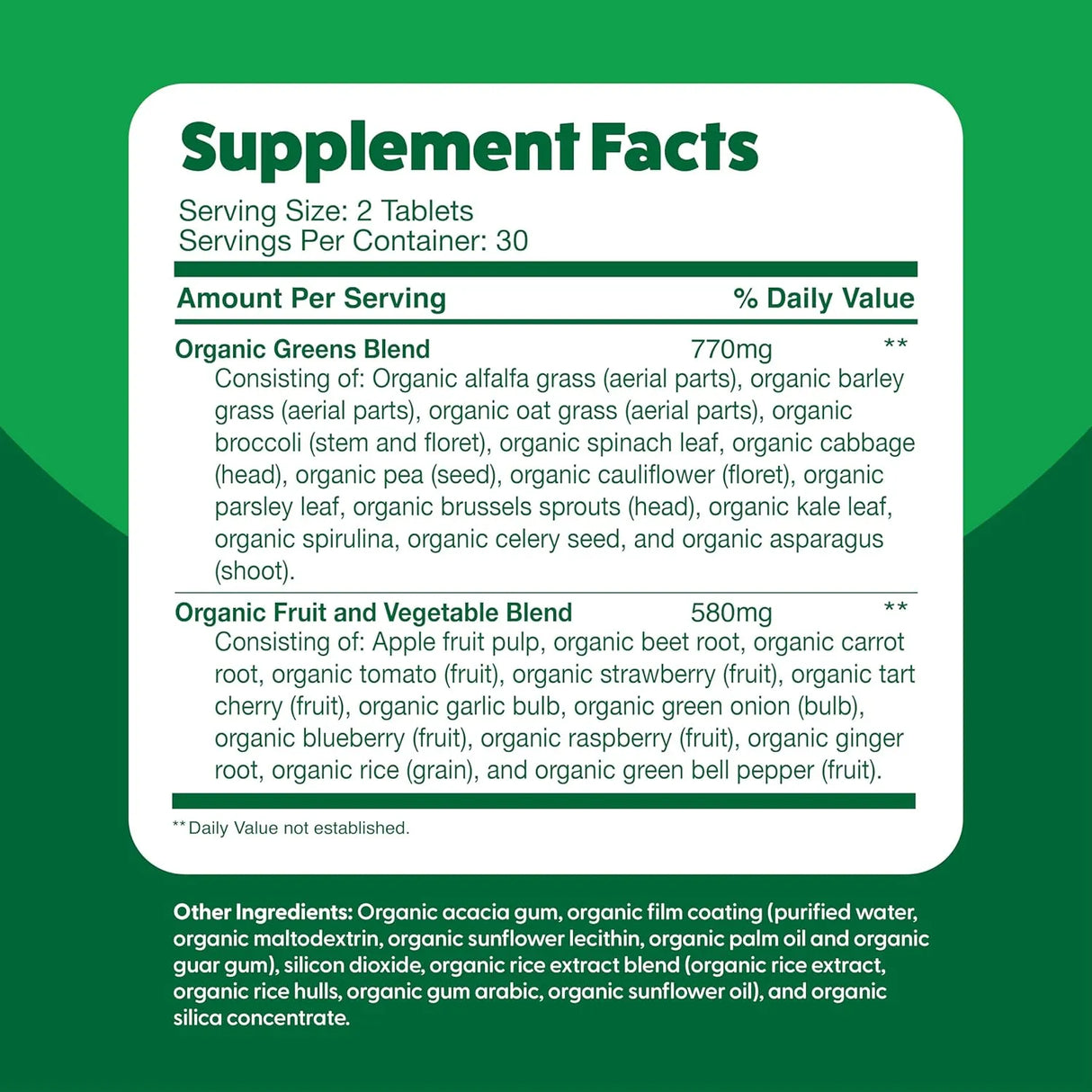 FEEL GREAT - Feel Great Vitamins Super Greens 60 Tabletas - The Red Vitamin MX - Suplementos Alimenticios - {{ shop.shopifyCountryName }}