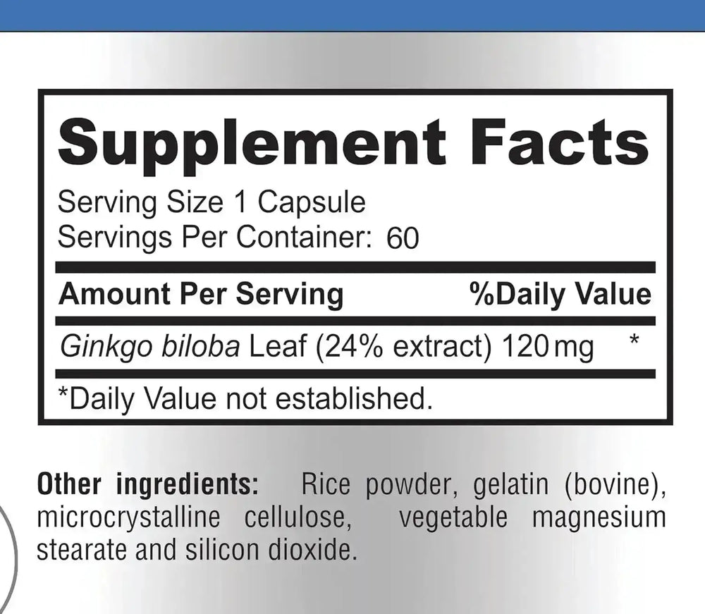 PUREMAX LABS - PureMax Labs Ginkgo Biloba 60 Capsulas - The Red Vitamin MX - Suplementos Alimenticios - {{ shop.shopifyCountryName }}