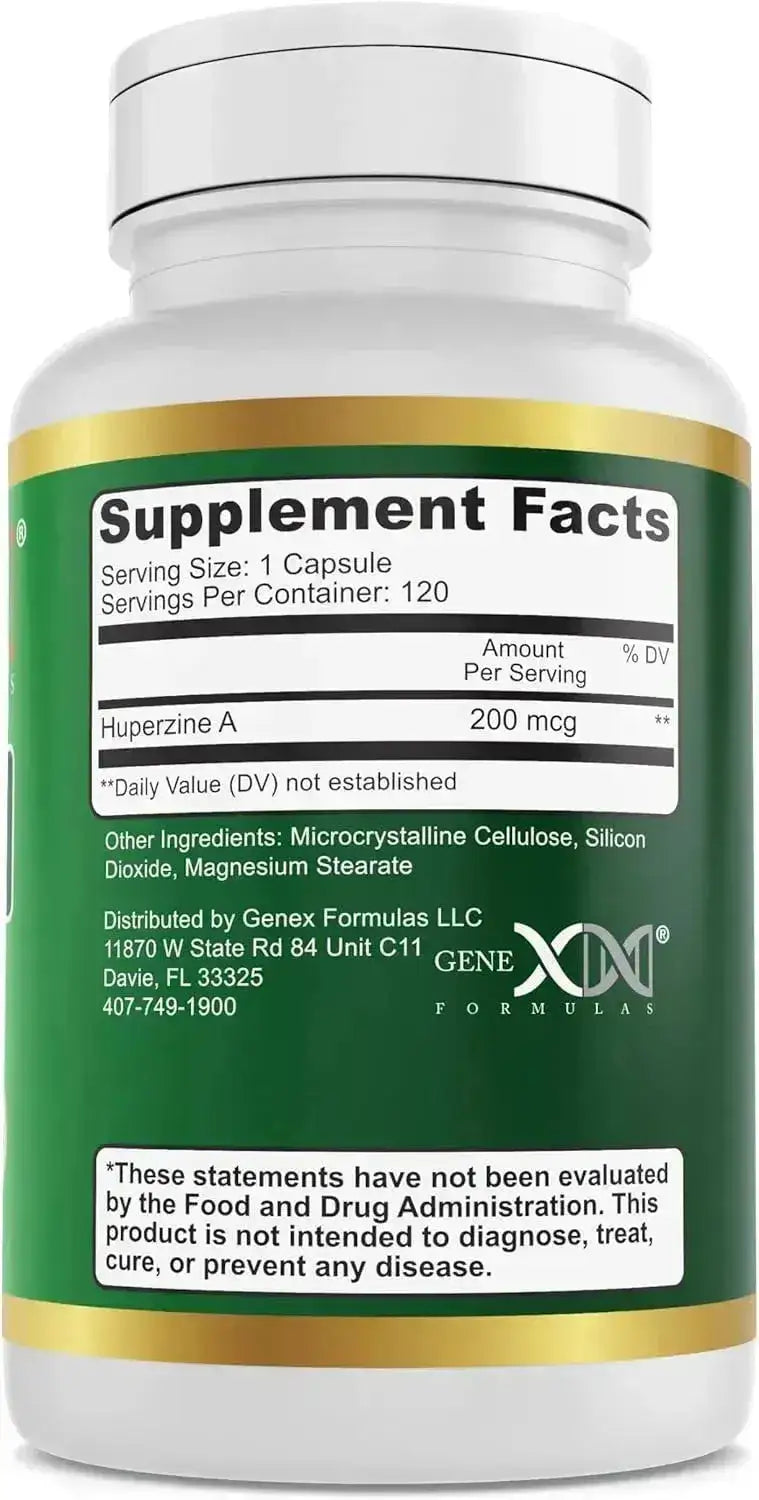 GENEX FORMULAS - Genex Formulas Huperzine A 200mcg 120 Capsulas - The Red Vitamin MX - Suplementos Alimenticios - {{ shop.shopifyCountryName }}