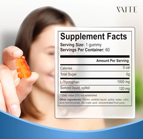 VAITE - Vaite L-Tryptophan 1000Mg. Gummies 60 Gomitas - The Red Vitamin MX - Suplementos Alimenticios - {{ shop.shopifyCountryName }}