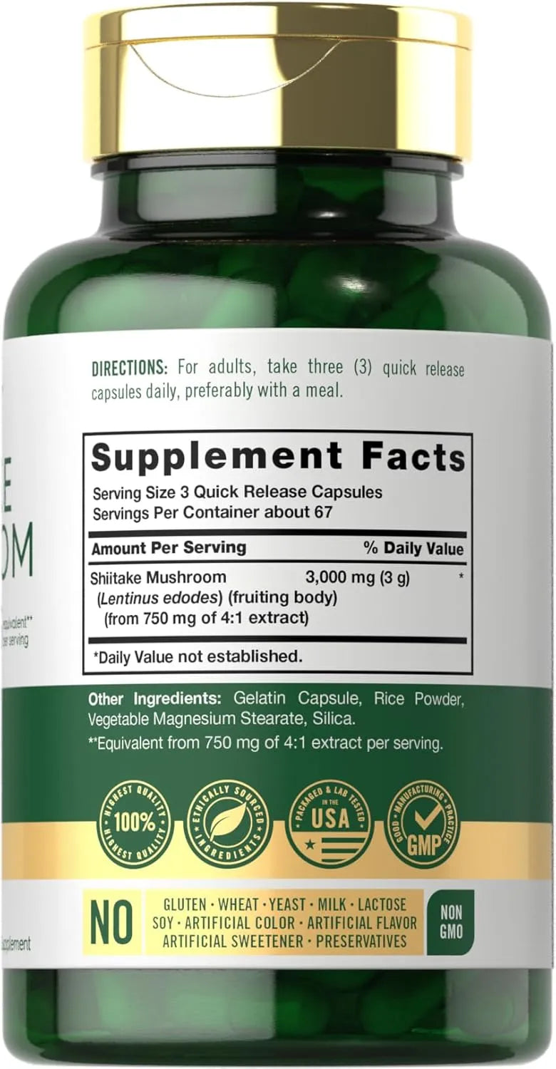 CARLYLE - Carlyle Shiitake Mushroom Extract 3000Mg. 200 Capsulas - The Red Vitamin MX - Suplementos Alimenticios - {{ shop.shopifyCountryName }}