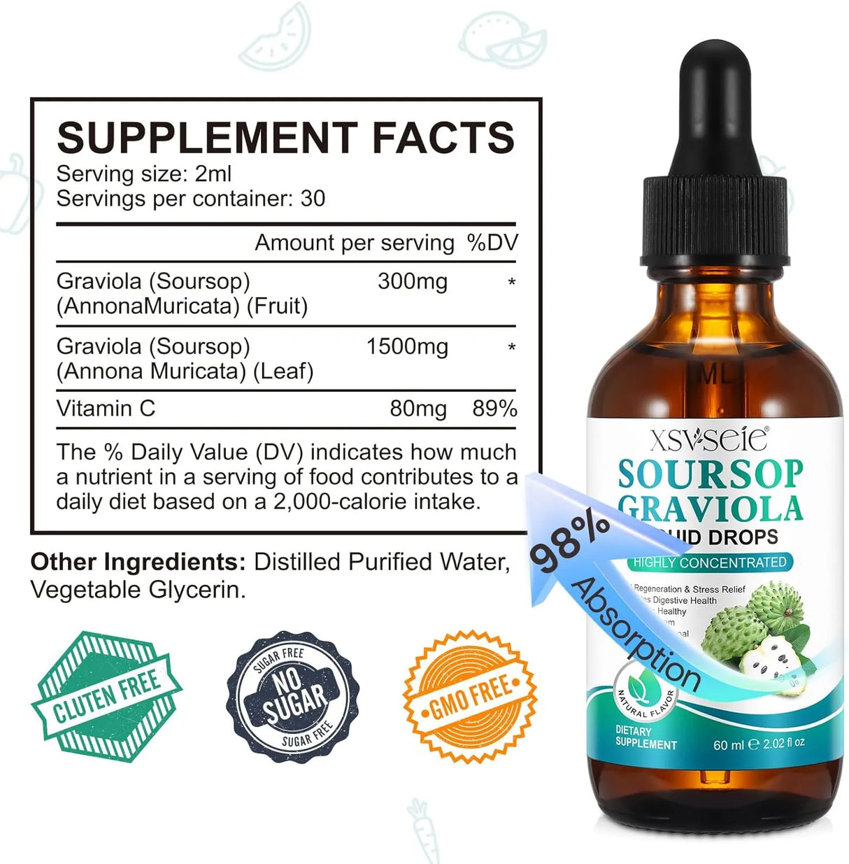 XSVSEIE - Xsvseie Soursop Bitters Liquid 60Ml. - The Red Vitamin MX - Suplementos Alimenticios - {{ shop.shopifyCountryName }}