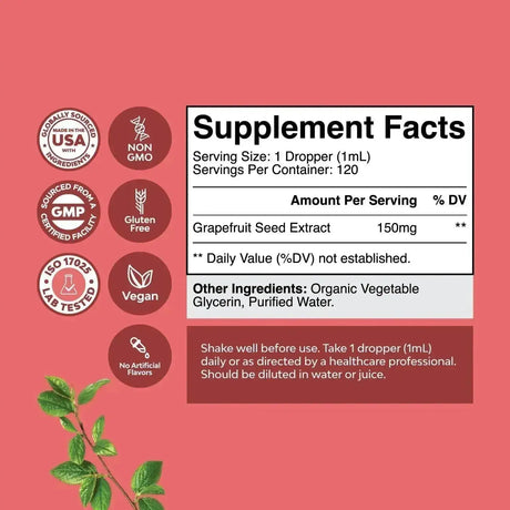 NATURES CRAFT - Natures Craft GSE Grapefruit Seed Extract Liquid 120Ml. - The Red Vitamin MX - Suplementos Alimenticios - {{ shop.shopifyCountryName }}
