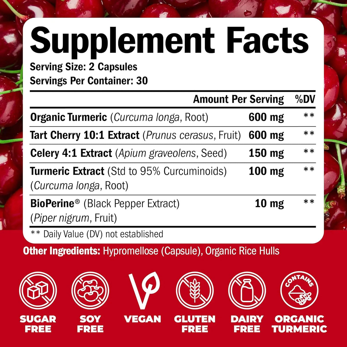 VIMERSON HEALTH - Vimerson Health Turmeric with 10:1 Tart Cherry Extract 60 Capsulas - The Red Vitamin MX - Suplementos Alimenticios - {{ shop.shopifyCountryName }}