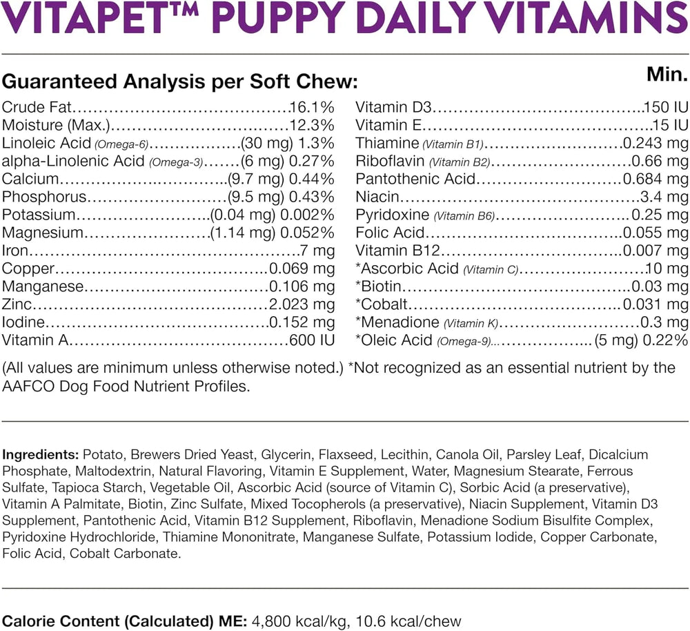 NATURVET - NaturVet VitaPet Puppy Daily Vitamins for Dogs 70 Masticables - The Red Vitamin MX - Multivitamínicos Para Perros - {{ shop.shopifyCountryName }}