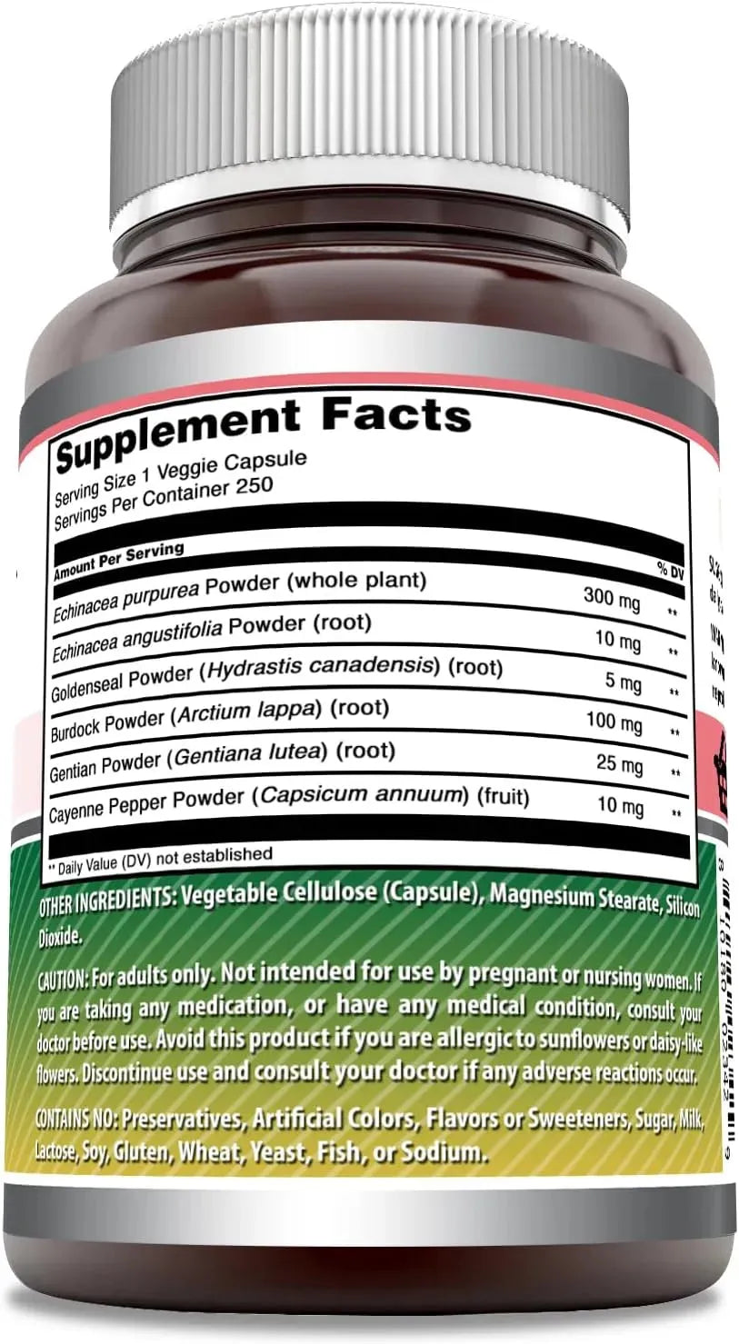 AMAZING FORMULAS - Amazing Formulas Echinacea with Goldenseal 450Mg. 250 Capsulas - The Red Vitamin MX - Suplementos Alimenticios - {{ shop.shopifyCountryName }}